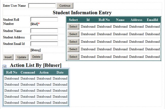 student information Entry